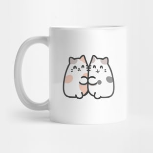 cute cartoon cat couple valentine Mug